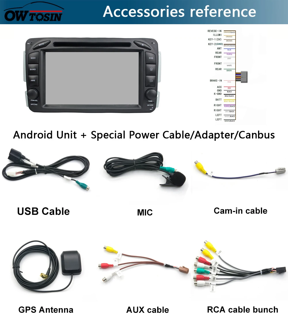 Sale 7"IPS 8Core 4G 64G Android 9.0 Car DVD Radio GPS Player For Mercedes-Benz ML CLK C-Class SLK E-Class A-Class Series DSP CarPlay 14