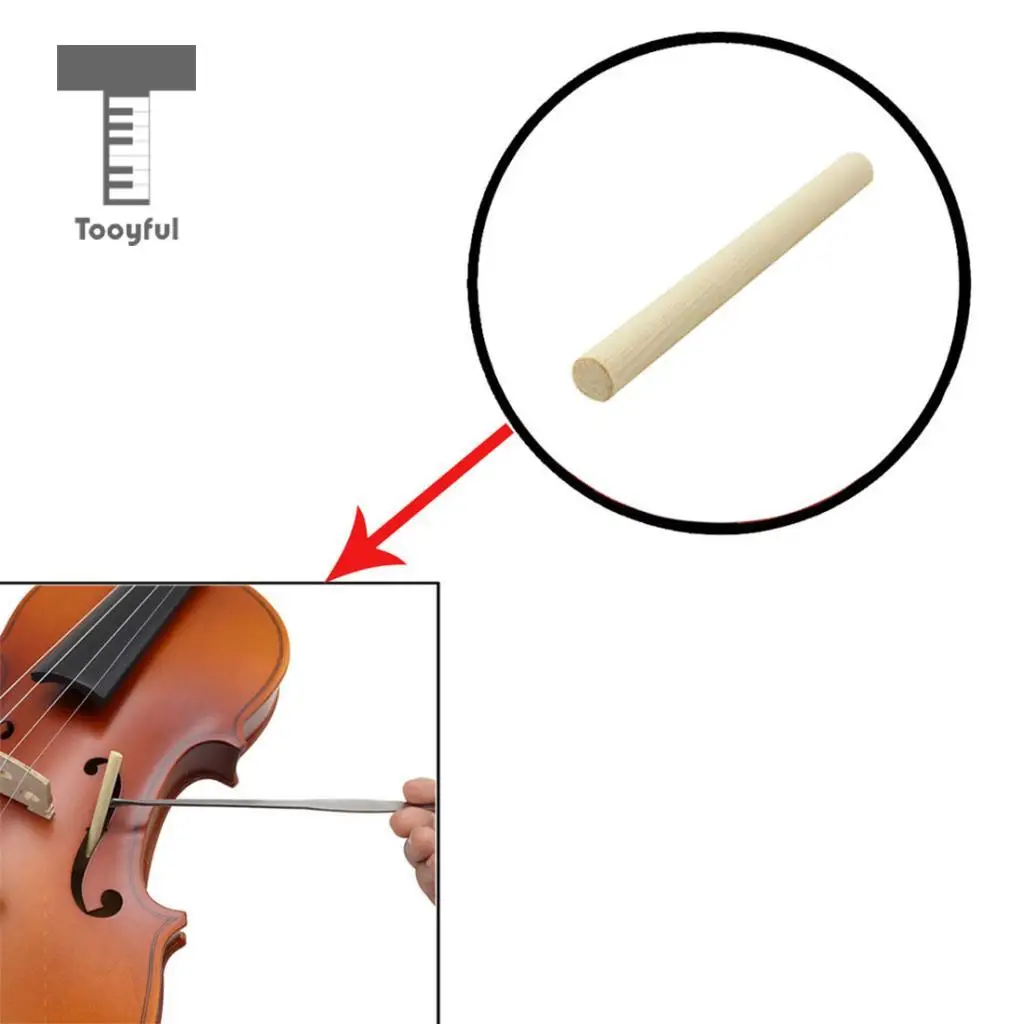 Tooyful 15 Pieces Ebony Soundpost Endpin Chinrest Screws Bridge for 4/4 Size Violin Fiddle Replacement Parts