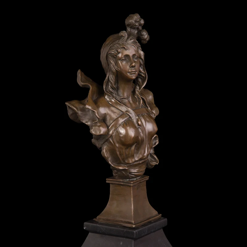 البرونزية الحرف فيلا نموذج غرفة الديكور الديكور الموقد خزانة صورة فتاة الشكل النحت الديكور في اللوبي