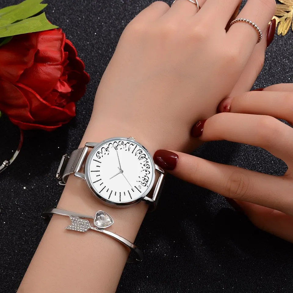 

Lvpai Dropshipping Fashion Silver Mesh Quartz Watch Women Metal Stainless Steel Dress Watches Relogio Feminino Gift Clock