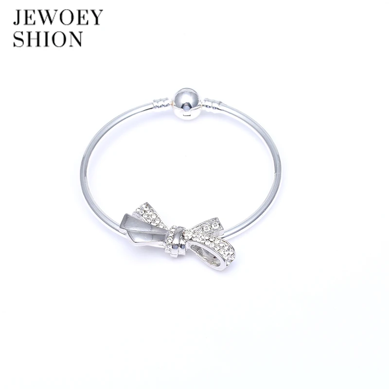 

JEWOEY SHION Charm Fashion Popular Bracelet for women Authentic Silver Hot Sale Bow Bracelet Simple Bracelet