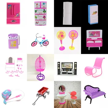

Plastic Mini Washing Machine Fan TV Toilet Fridge Dresser Dollhouse Furniture Toy For Girl Dolls Girls For Girl Furniture