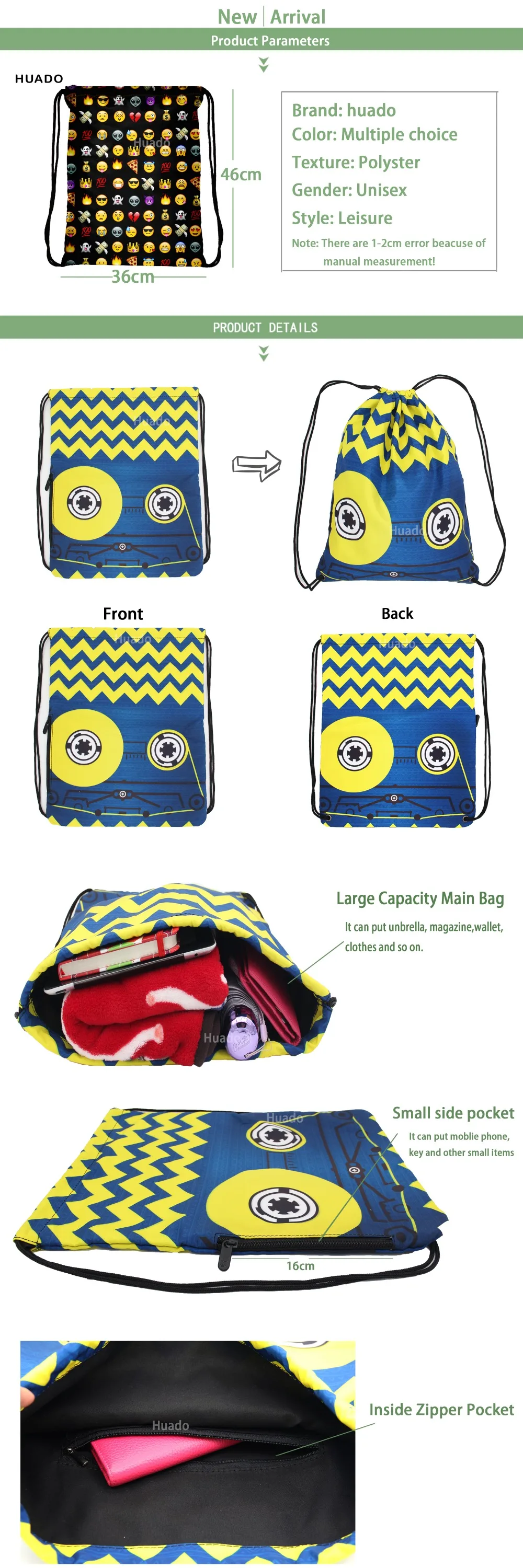 Шнурок рюкзаки школьные для девочек-подростков мешки детей Drawstring Рюкзак Для женщин Для мужчин Повседневное хранения посылка