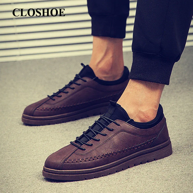 

CLOSHOE Summer New Fund Tide Student Joker Individual Character Tide Shoe Man Board Shoe Recreational England Small Leather Sh