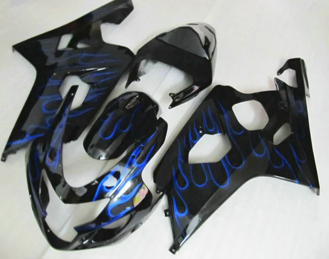 

Injection mold Fairing kit for SUZUKI GSXR600 750 K4 04 05 GSXR 600 GSXR750 2004 2005 Blue gloss black Fairings set