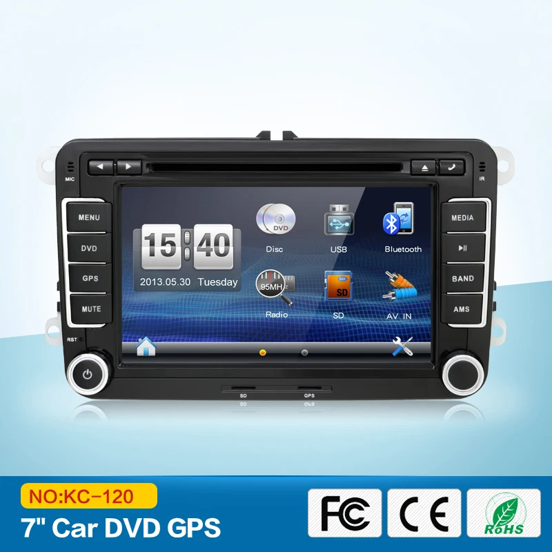  2 DIN 7''  Car dvd player For VW GOLF JETTA POLO TOURAM PASSAT B6 with GPS touch screen ,steering wheel control,stereo,radio,usb 