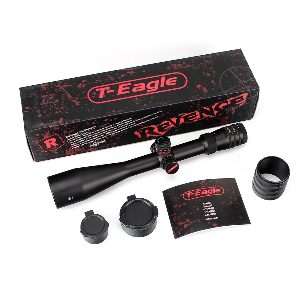 T-Eagle ER 6-24X50 SFIR Tactical Optical Sights Hunting Riflescope Glass Etched Reticle Built-in Bubb Level Scope for Rifle  (2)