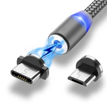 R-Line1 светодиодный магнитный usb-кабель для samsung, Xiaomi, huawei, LG, магнитный штекер, кабель USB type-C, кабель Micro usb и usb-кабель