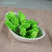 Индиго-5 шт Зеленые пшеничные стебли искусственное суккулентное растение пластиковые цветы зеленые декоративные растения ветви зелени