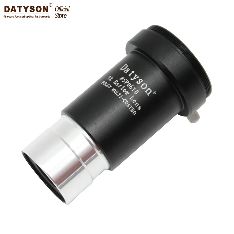 Coated Black M42 1.25 31.7 mm Fully Multi Datyson Metal Achromatic 3x Barlow Lens Astro Telescope Eyepiece Camera Fit 
