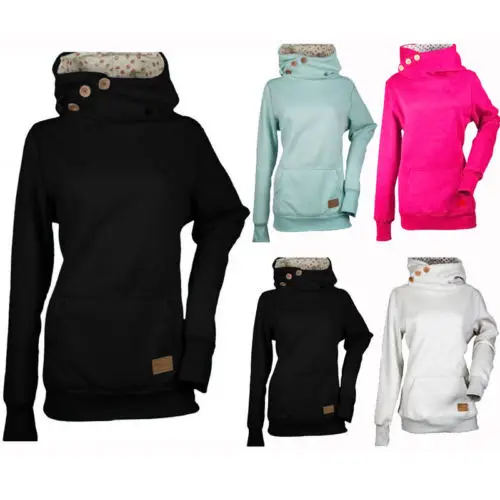 

Spring Fashion Women Hoodies Hooded Sweatshirt Long Sleeve Pullover Thermal Jumper Tops
