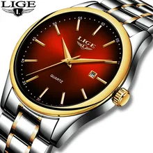LIGE Top Brand Luxury Watches Men Stainless Steel Waterproof Watch Sport Quartz Mens WristWatch Business Clock relogio masculino LIGE Top Brand Luxury Watches Men Stainless Steel Waterproof Watch Sport Quartz Mens WristWatch Business Clock relogio masculino