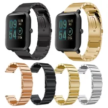 Часы ремешок из натуральной нержавеющей стали браслет ремешок для Xiaomi Amazfit Bip Молодежные часы Jn.8