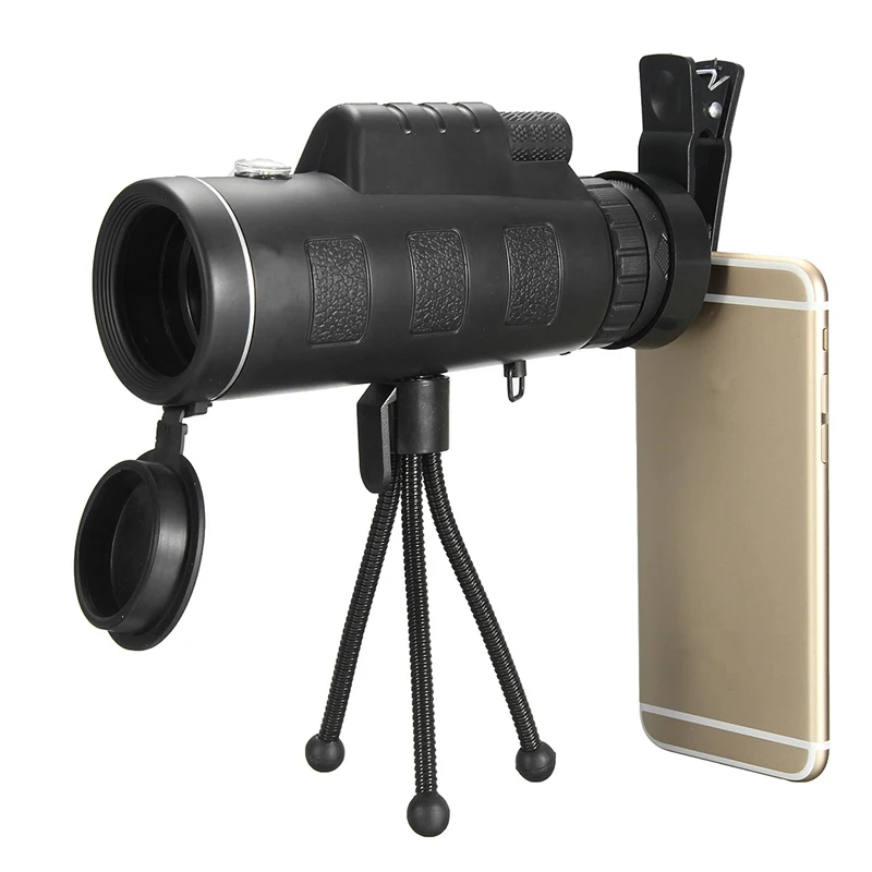 Portable 40X60 Waterproof Monocular Telescope Lens + Clip