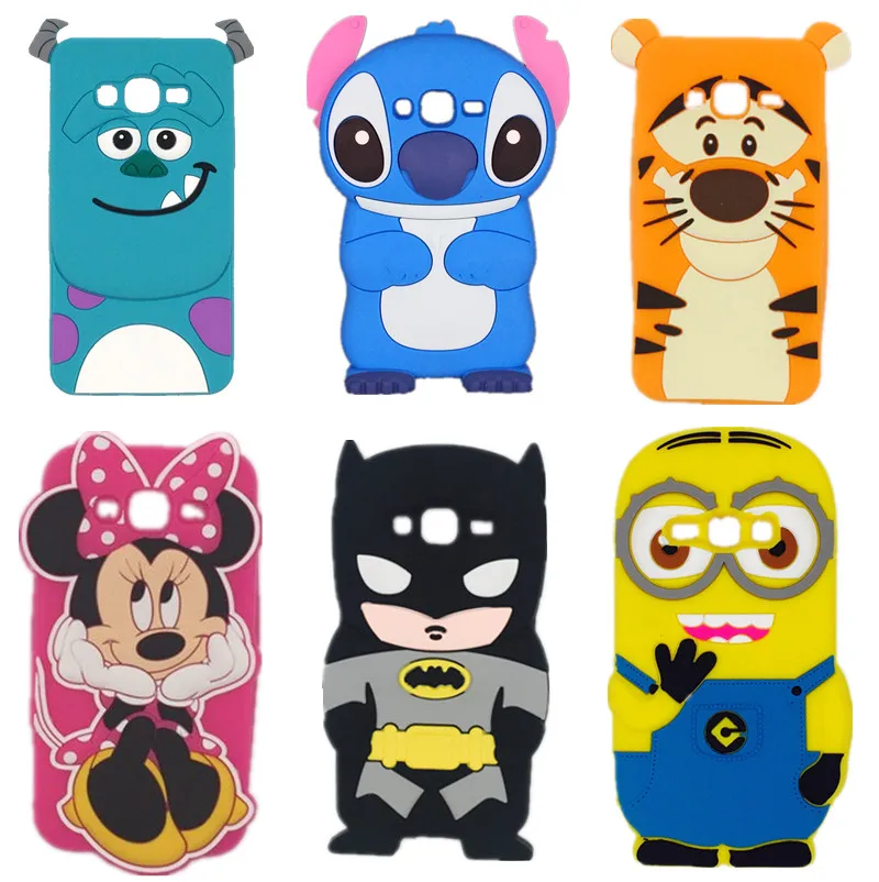 

Cute 3D Cartoon Stitch Minnie Batman Minions Soft Silicon phone Cover For Samsung Galaxy Core Plus G350E G3500 G350 Trend3 G3502