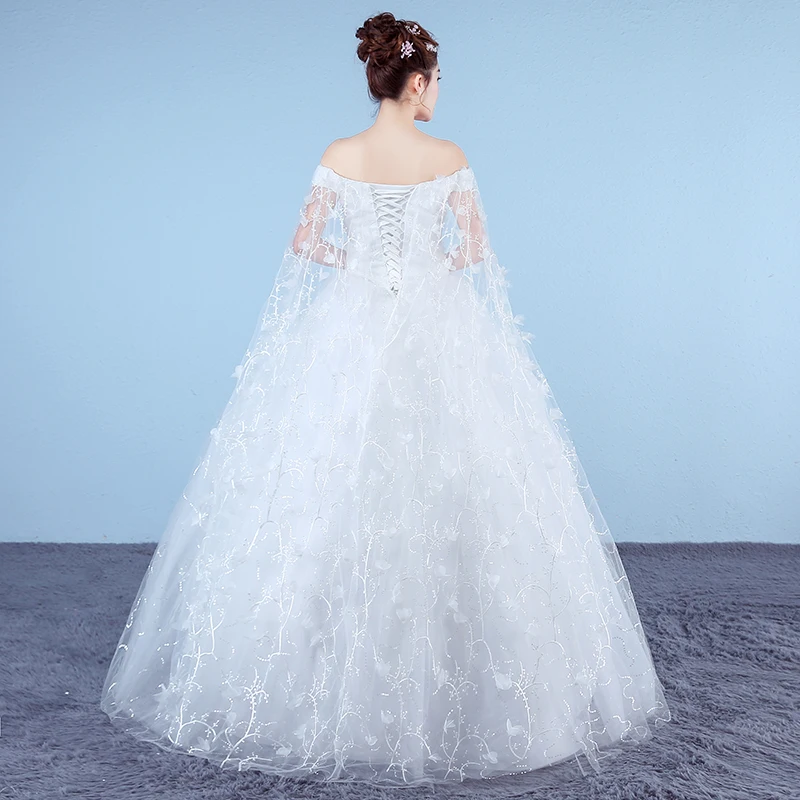 Недорогое модное Настоящее фото Customizd vestido de noiva de свадебное платье нового корейского размера плюс Белое Бальное платье принцессы