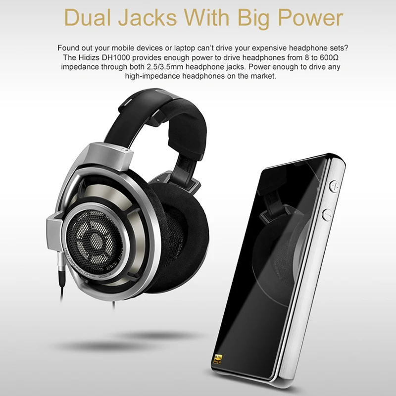 Двойной сбалансированный усилитель HIDIZS DH1000 с разъемом 2.5/3.5 мм|Усилители для