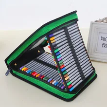 120 отверстия холст школьный пенал большой Роскошные уголовного Pencilcase Multi дети складная ручка мешок для красочной ящик для хранения пера чехол