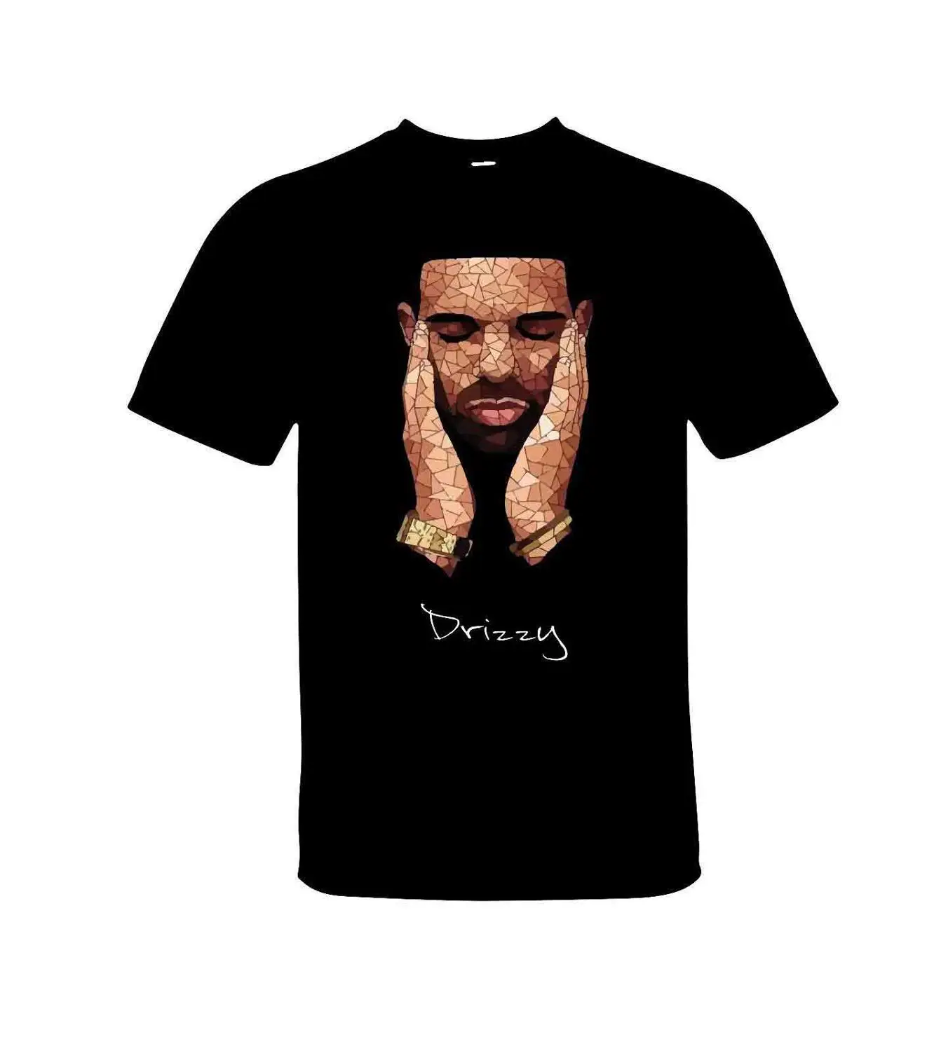 Drizzy Drake Rapper/черная футболка с мозаикой Высококачественная высокого качества из