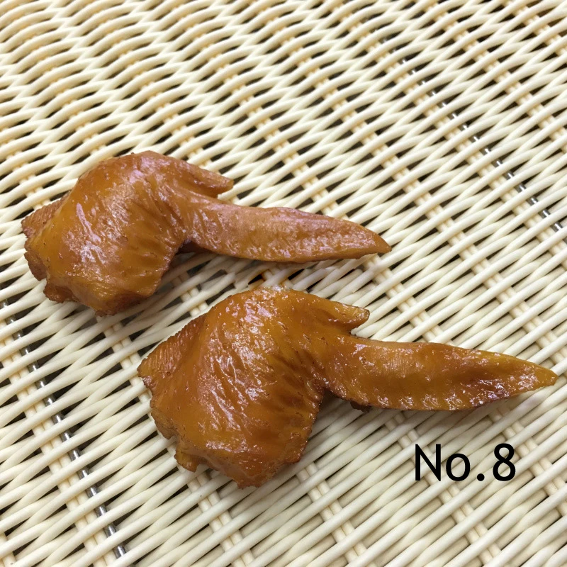 Simulation cooked food Fake Meat Model Ornaments Photography Props PVC Chicken wings ribs shrimp ribs Decorative Home Crafts Toy