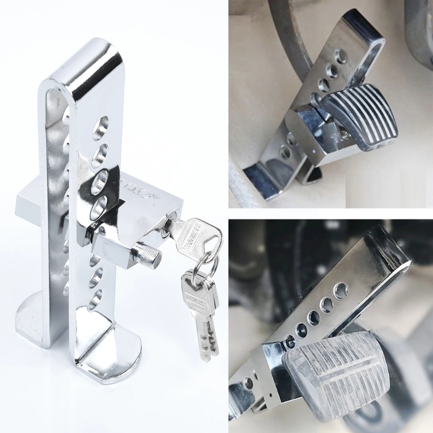 Car Brake Locking Accessories Alloy Steel Anti-theft Device Clutch Lock Brake Pedal Lock High Quality
