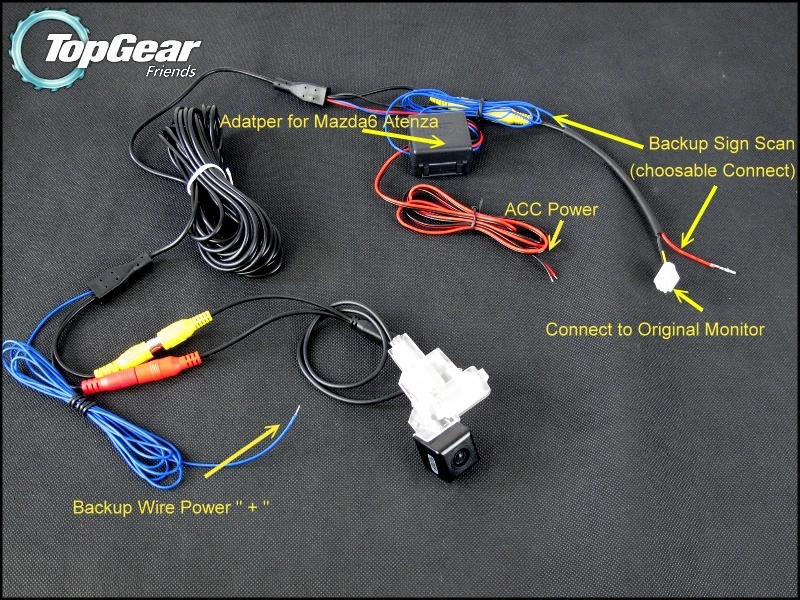 Автомобильная камера подключается к оригинальному заводскому экрану/монитору для Mazda 6 M6 Atenza GJ 2013 Up, камера заднего вида высокого качества