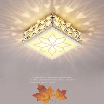 

Modern Square Crystal Ceiling Lights led lamp Led Ceiling Light for Dinning Room/ Living Room/Balcony/Corridor 220V lampe led