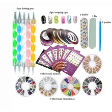 Bittb пилочки для ногтей Art инструменты аксессуары комплект Блеск Стразы для ногтей, украшения Красота Цветочные наклейки таблички гвозди инструмент для точечного нанесения маникюра ручка
