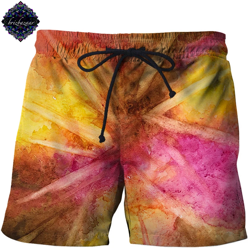 WarmWatercolor By Brizbazaar Art Mens Beach Shorts Masculino Men Pant
