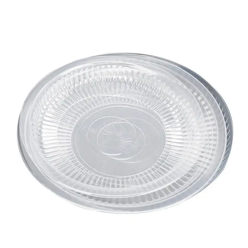

OUNONA 30pcs Cake Fruit Dessert Serving Dish Clear Plastic Round Serving Tray Wedding Birthday Party Afternoon Tea Supplies