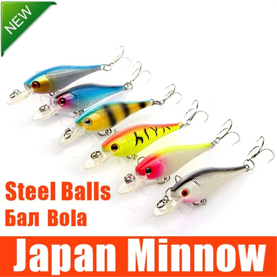 Hard Fishing Lure! ARTIFICIAL MINNOW FISHING LURES Set Japan Steel