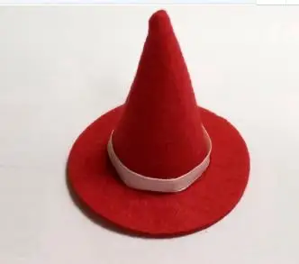 DIY шляпа для ухода за собакой на Хэллоуин мини-шляпа ведьмы украшение подарок ручная работа кошка заколка для щенка Топ Шляпа заколка для волос 30 шт./лот - Цвет: Красный