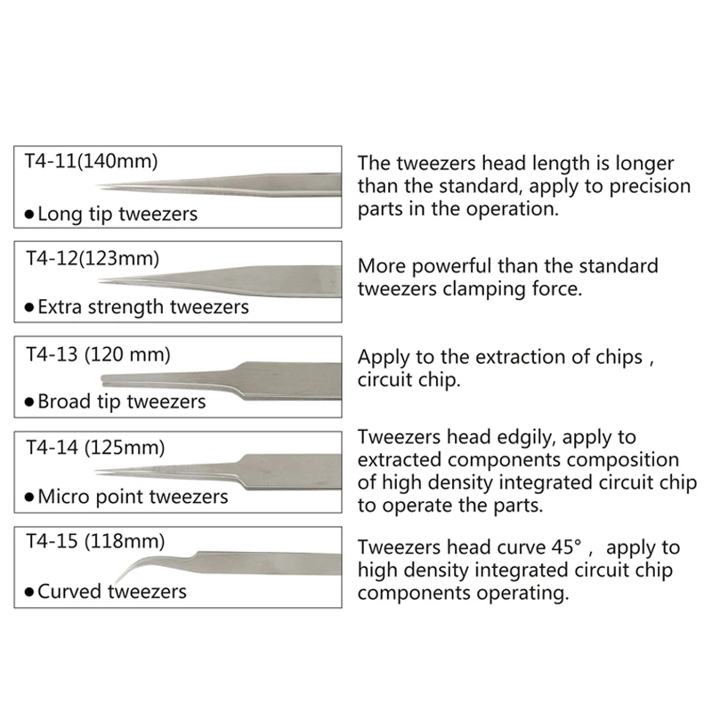 Прецизионный Пинцет из нержавеющей стали Pinzette Pinzas прямой Изогнутый наконечник пинцет для ремонта электронных телефонов