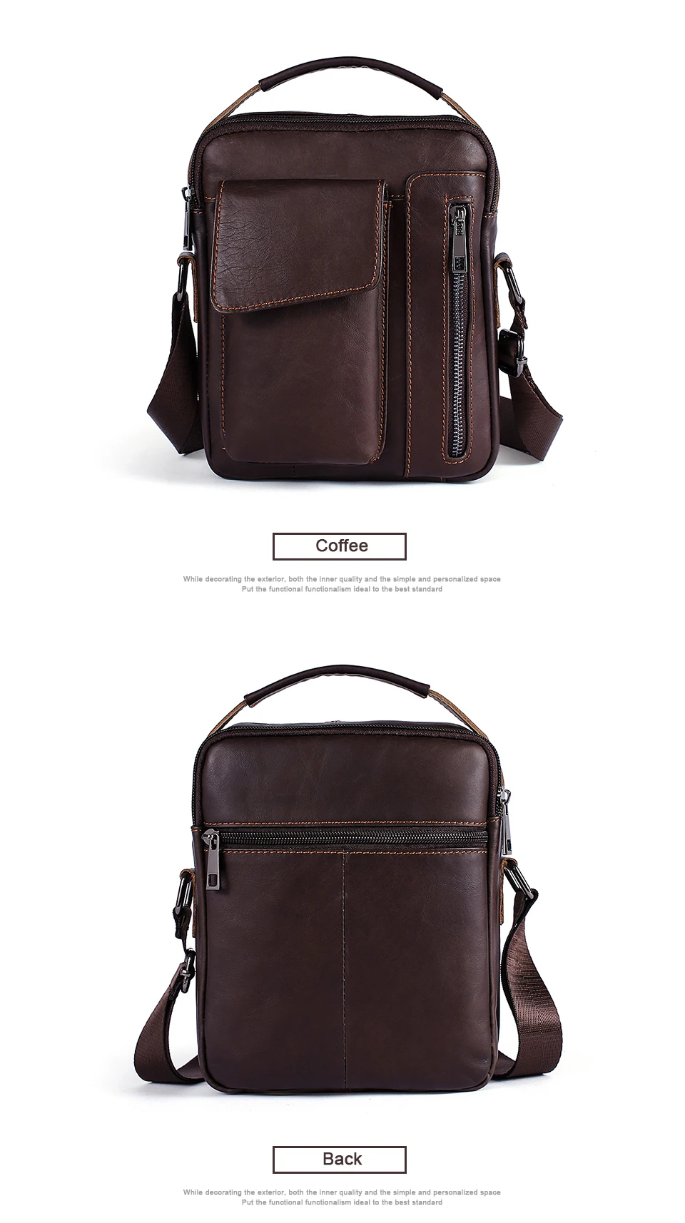 WESTAL Genuine Leather Men's Bags Crossbody Bags Flap Male Messenger Bag Men Leather Small Ipad Holder Shoulder Bag naturally 8211_01 (6)