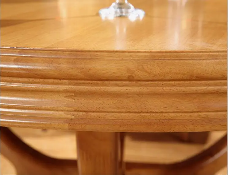 Modern Style Italian Dining Table, 100% Solid Wood Italy Style Luxury round Dining Table set o122