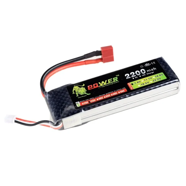 Lion Li Po Battery 7 4V 2200mAh 25C Max 40C T Plug For RC Car