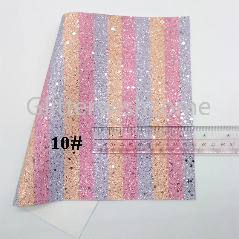 Glitterwishcome 21X29 см A4 размер винил для бантов печатные полосы блестящая кожа Fabirc искусственная кожа листы для бантов, GM364A