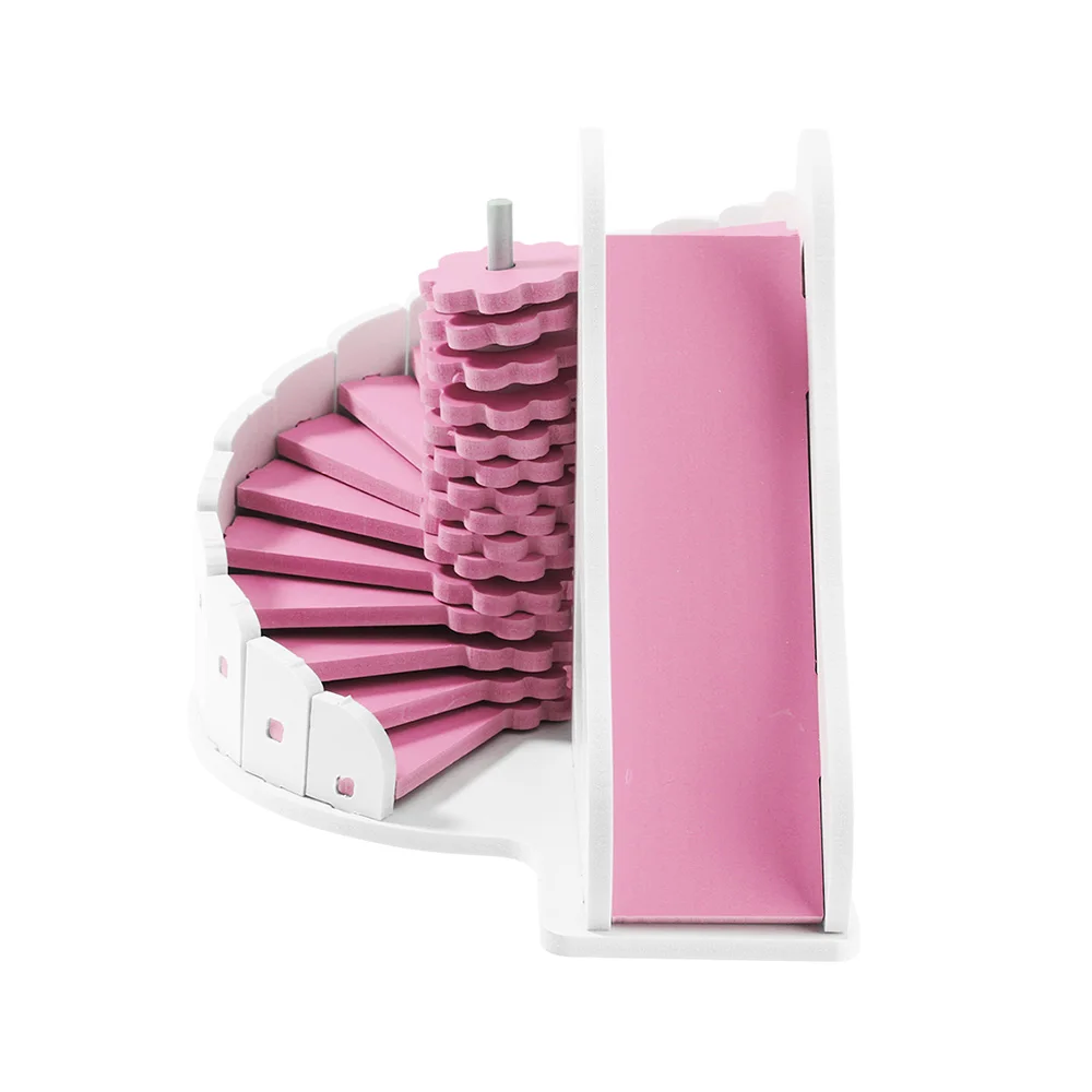 pink Милый домик для хомяка, клетка для хомяка, игрушки для домашних животных, круглая горка, балкон, клетка для хомяка, деревянное гнездо, экологическая доска, домик, игрушка - Цвет: pink