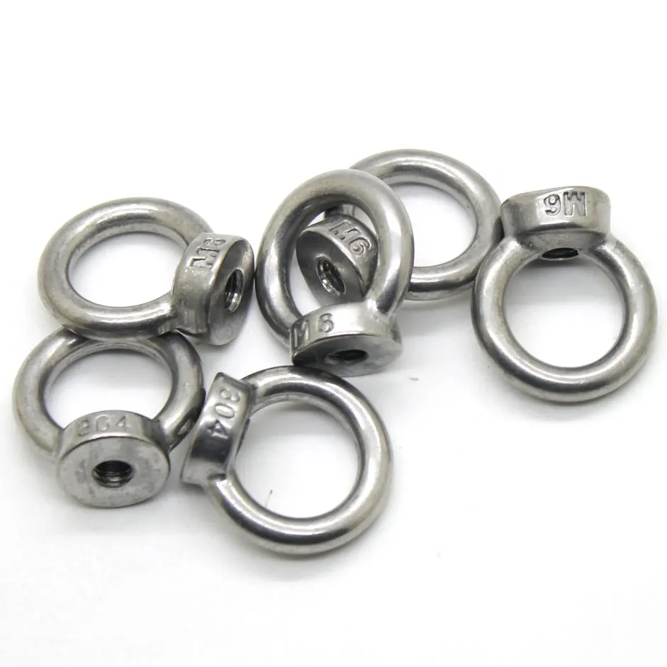 1Pcs M10 304 Stainless Steel Lifting Eye Nut Ring Shape Nuts eye nuts