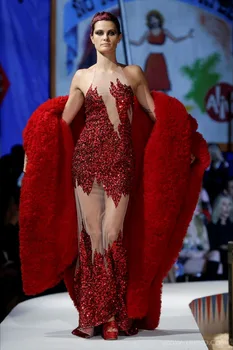 

fashion Long Bandage dress sexy women O-neck See-Through Backless sequined celebrity body con evening party dresses wholesale