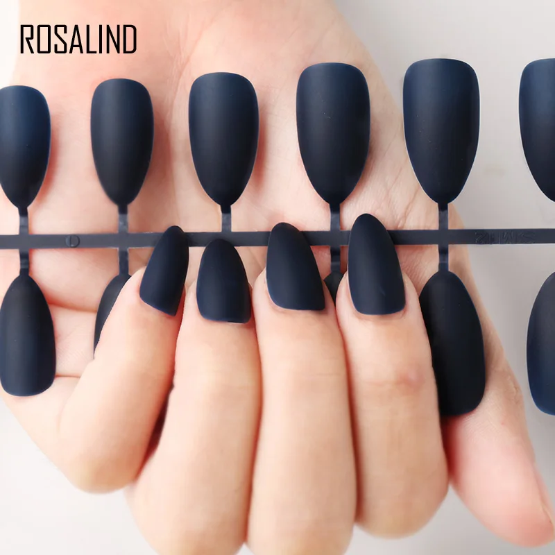 N5284-12 ROSALIND дизайн ногтей маникюр 24 шт матовые советы для накладных ногтей поддельные формы для ногтей для наращивания маникюра искусство для накладных ногтей - Цвет: N5284-12