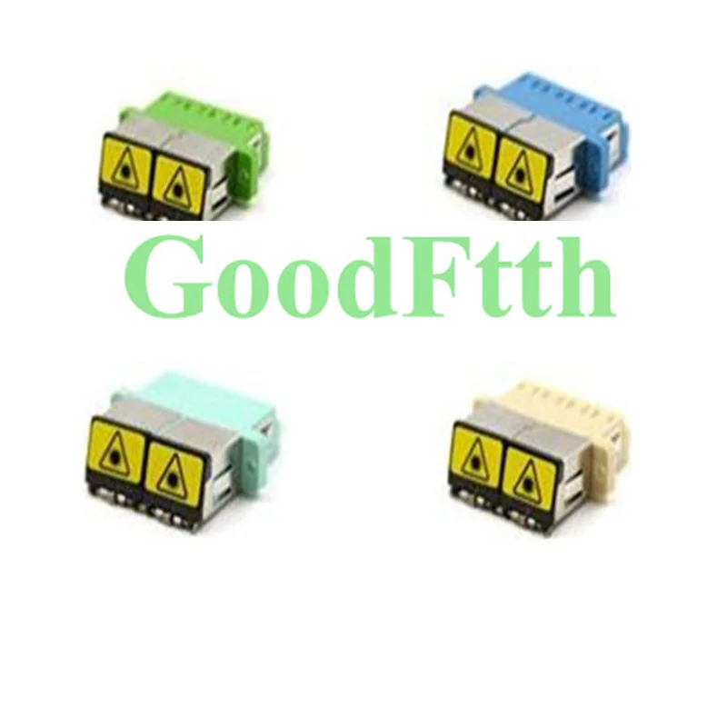 Волоконный адаптер Муфта LC-LC Quad с крышкой затвора GoodFtth 100 шт./лот