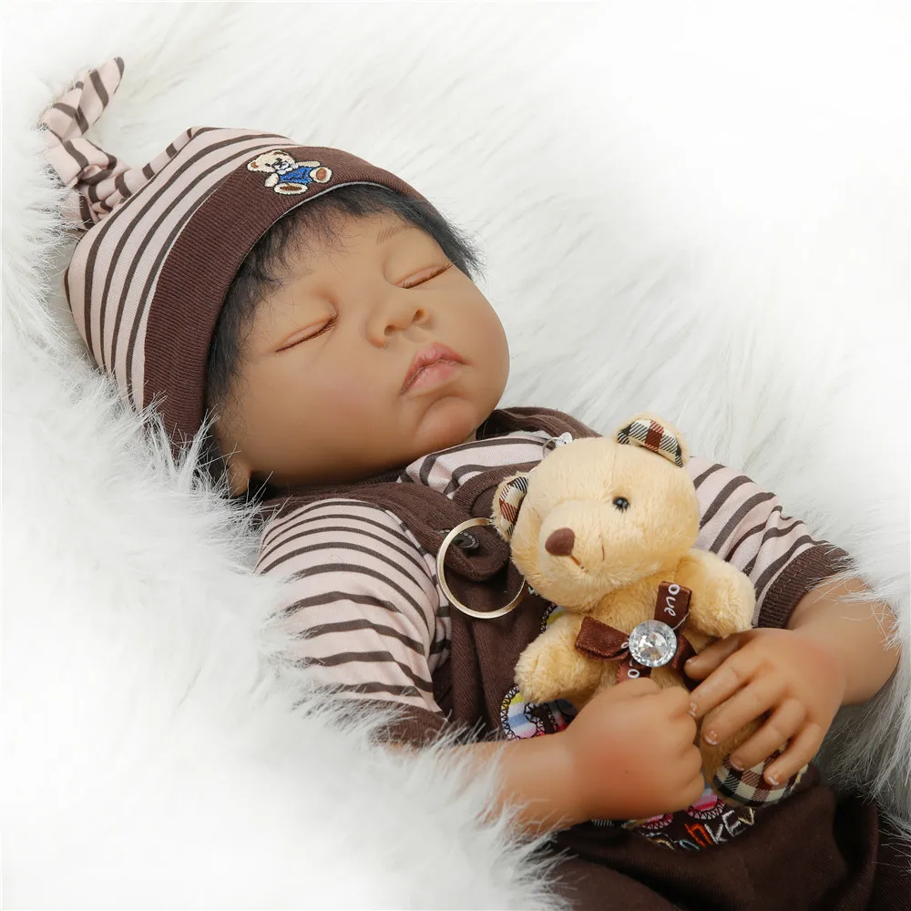 SanyDoll 22 дюймов см 55 см baby reborn силиконовые куклы, прекрасный плечо брюки для девочек спальный подарок к празднику