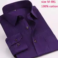 Stripe 100% cotton new arrival mens fashion male autumn super large high quality formal long-sleeve shirt plus size M-7XL8XL9XL