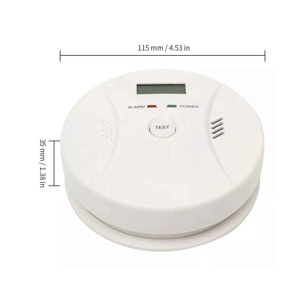 CO Carbon Monoxide Detector Poisoning Smoke Detector Fire Security Alarm Warning Sensor