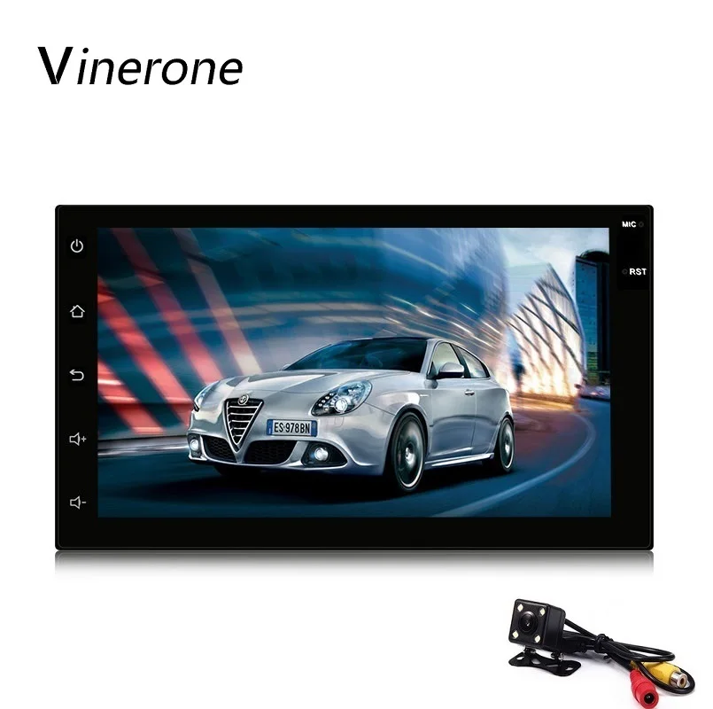 With Camera Vinerone Универсальный 7 ''Android 5,1 автомобильный радиоприемник 2 Din gps Навигация Авто Радио Стерео Bluetooth USB Авто 2din MP5 Автомагнитола - Цвет: With Camera