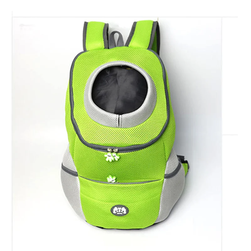 Переноска для собак, дышащий рюкзак для собак, переноска для собак с двойным плечом, рюкзак для маленьких щенков, рюкзак для перевозки животных, маленький - Цвет: Зеленый