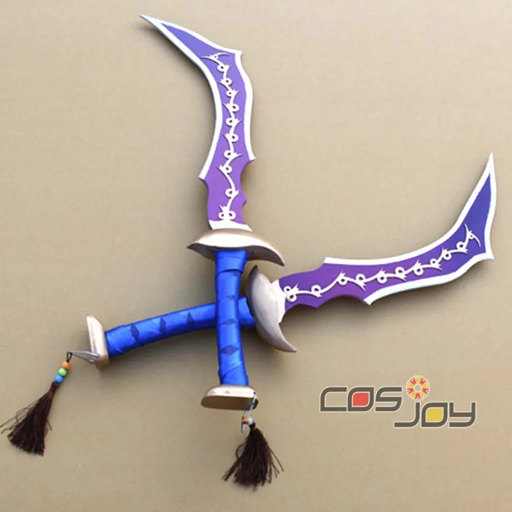 Cosjoy0029 2" Dissidia Final Fantasy Зидан двойной Мечи ПВХ Косплэй опора