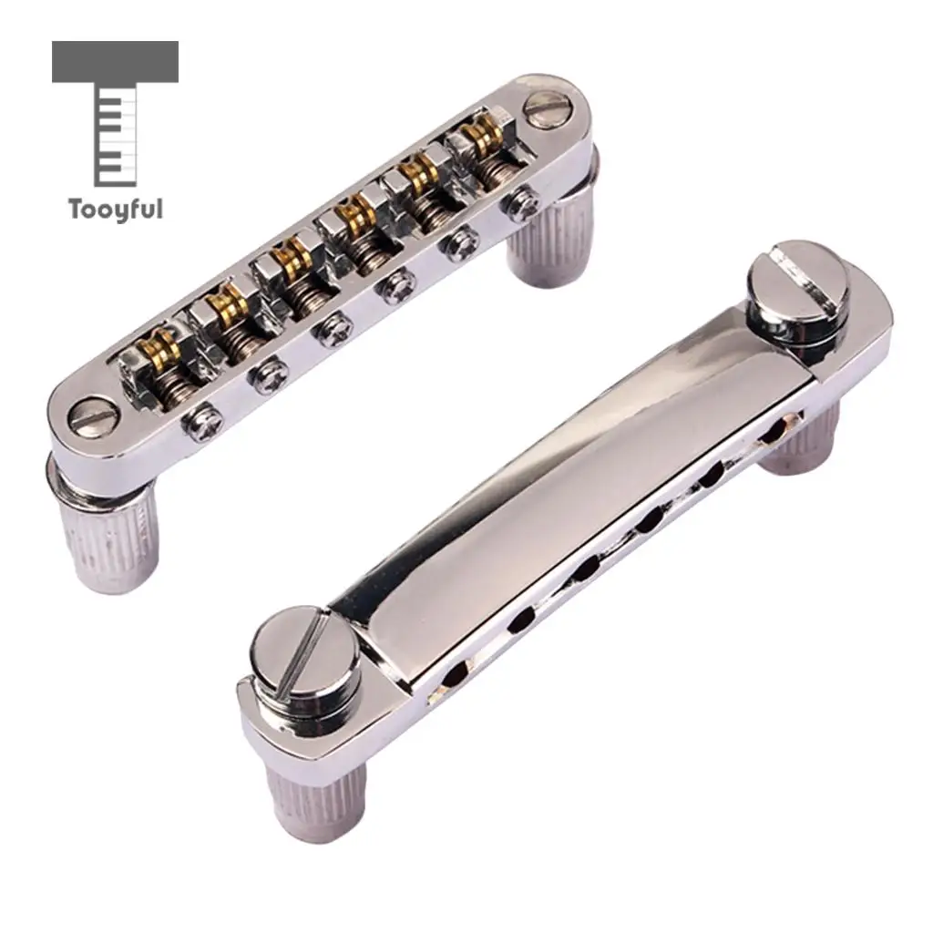 Tooyful набор хромированный роликовый мост и замок хвостовой части для Les Paul SG Запчасти для электрогитары