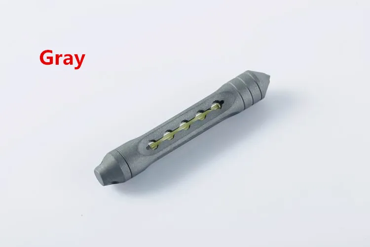 Grey 1 шт. газовая лампа Aurora Tritium самосветящаяся сигнальная лампа разбитое окно EDC карманные многофункциональные брелки в виде инструментов кольцо подвеска - Цвет: Grey